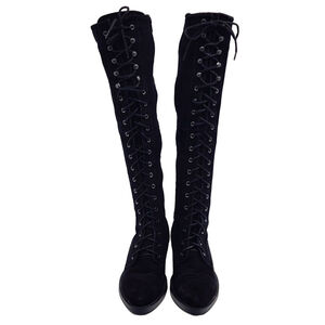 ROC Australia Black Suede Lace Up Over-the-Knee Boots Size 38 7.5